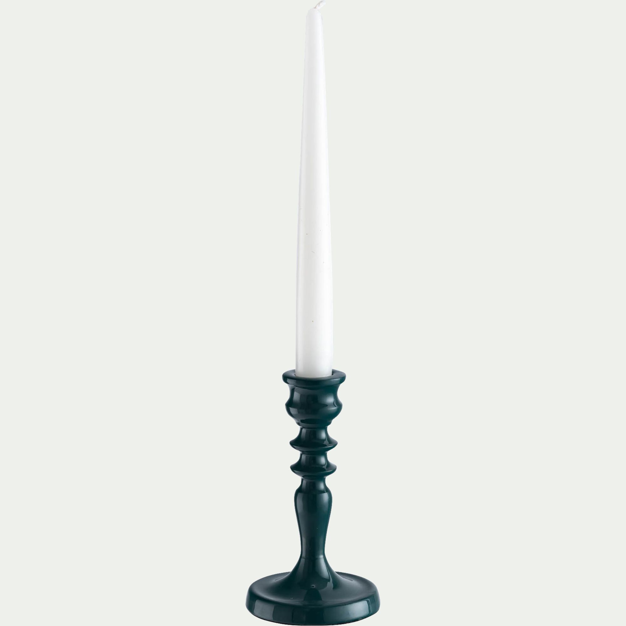 HARYA - Bougeoir en aluminium H16cm - bleu figuerolles