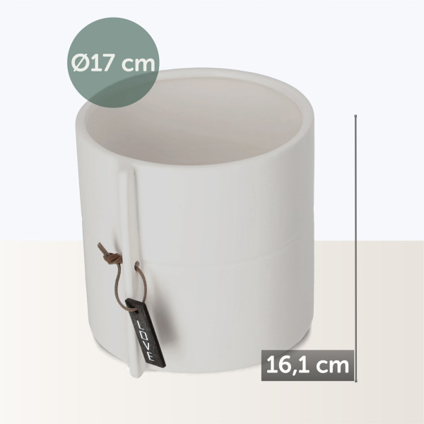 Kadax Doniczka Ceramiczna 17cm Osłonka Szara