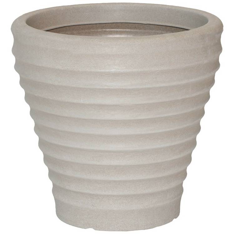 Strata 43cm Moroccan Planters Stone - Set of 2