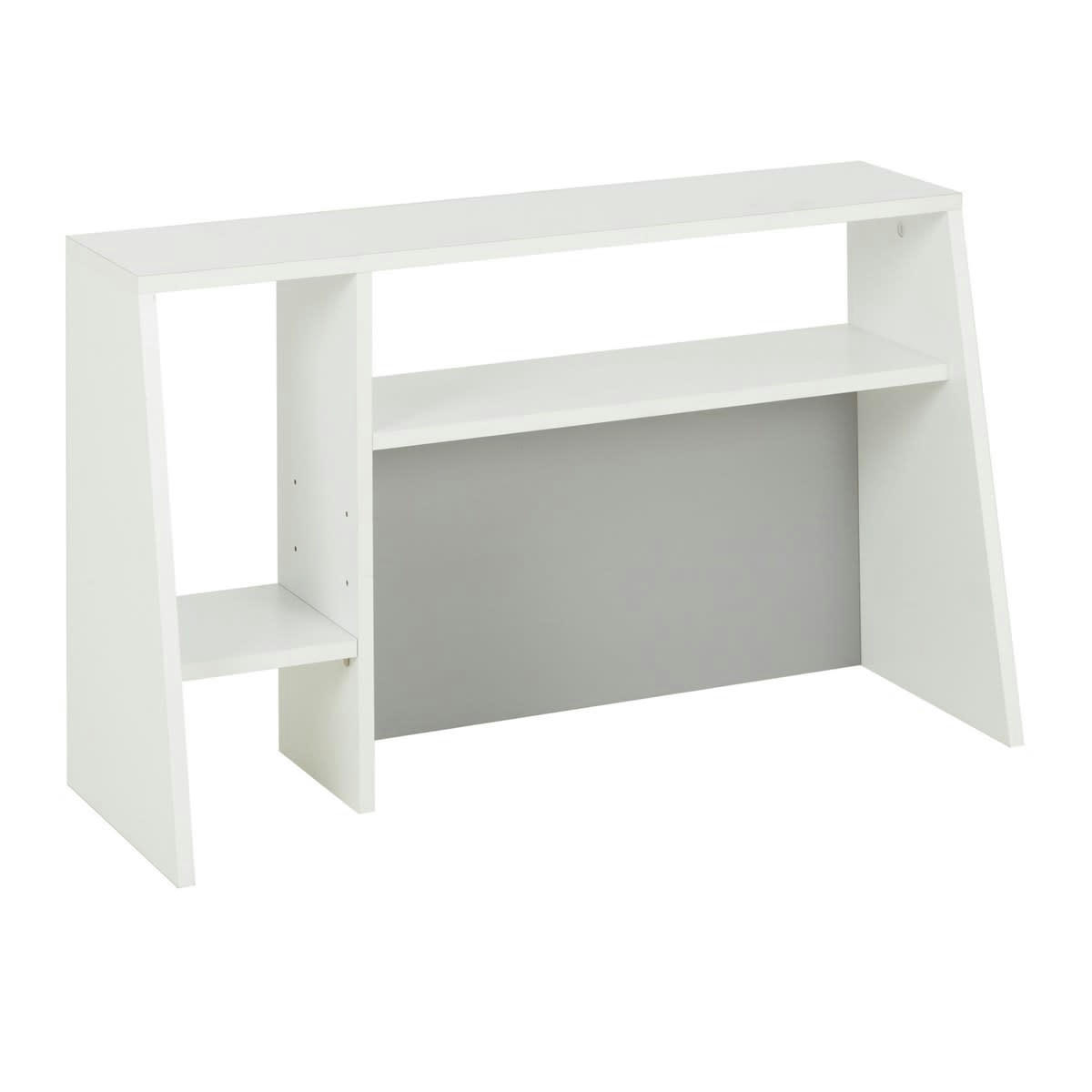 UGO - Surmeuble bureau effet bois gris 88x52x30