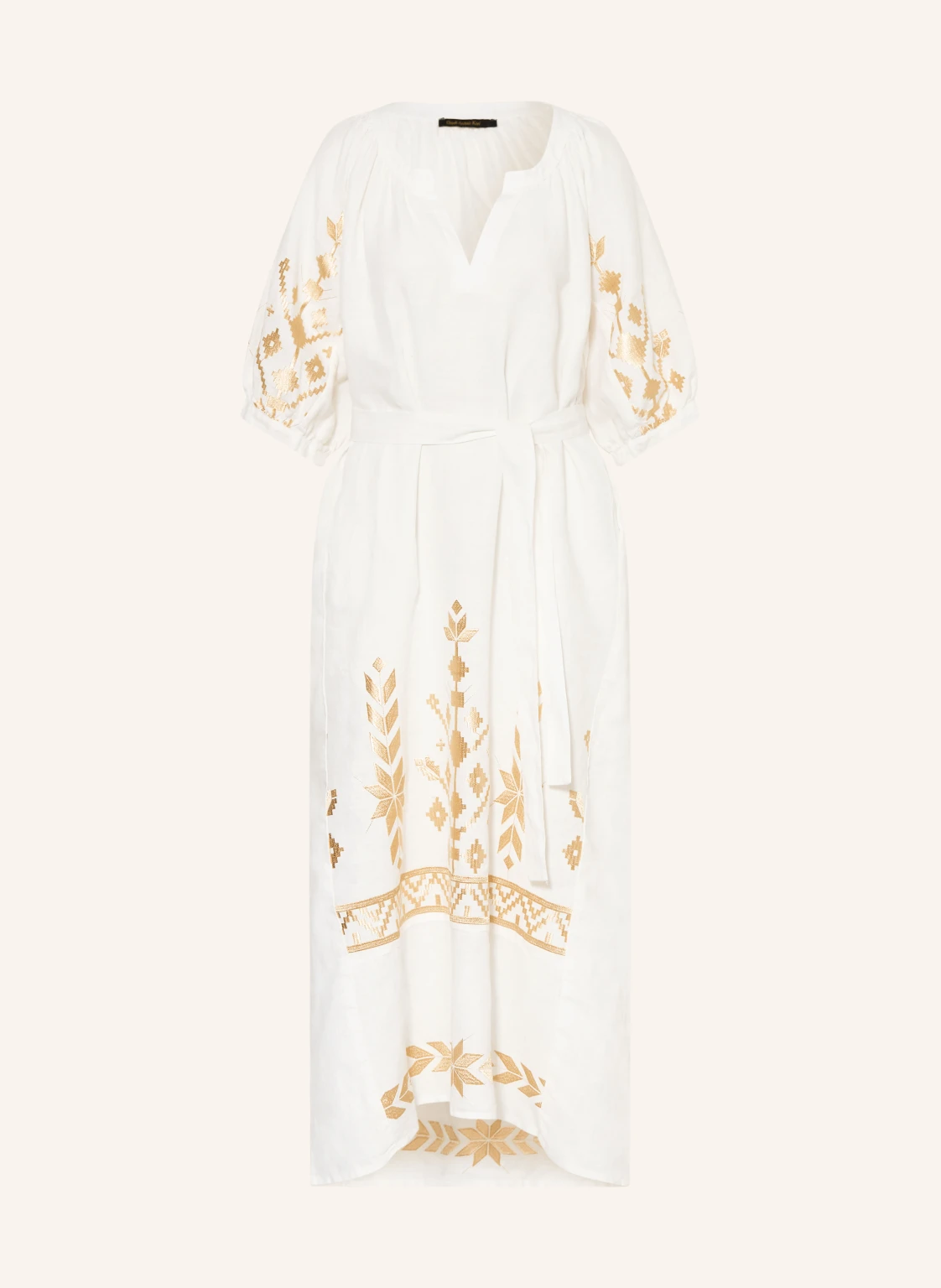 Greek Archaic Kori Strandkleid IOS aus Leinen mit 3/4-Arm
