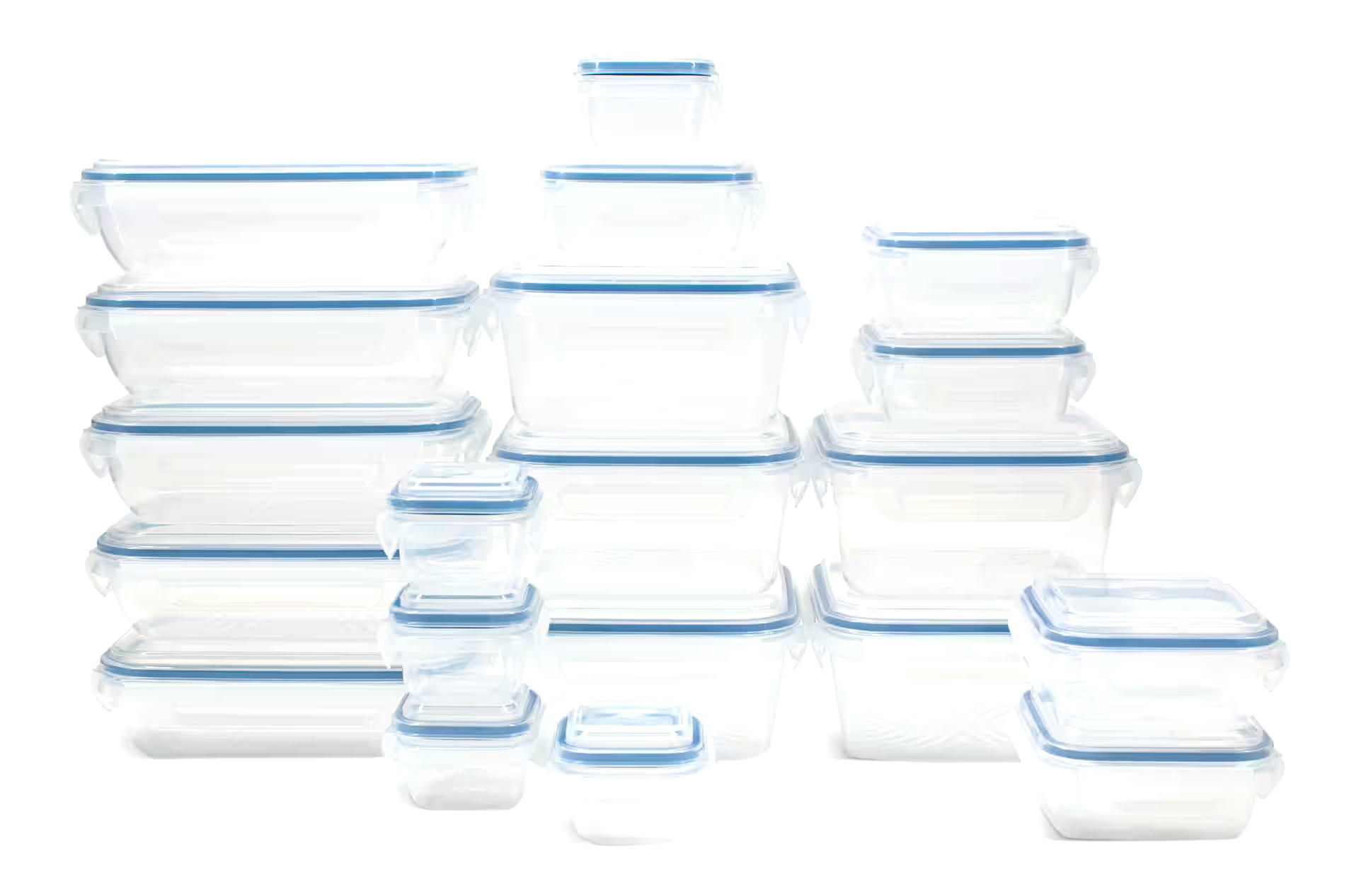 SnapLock Plastic Food Storage Container Set with Airtight Seal, 40-pc