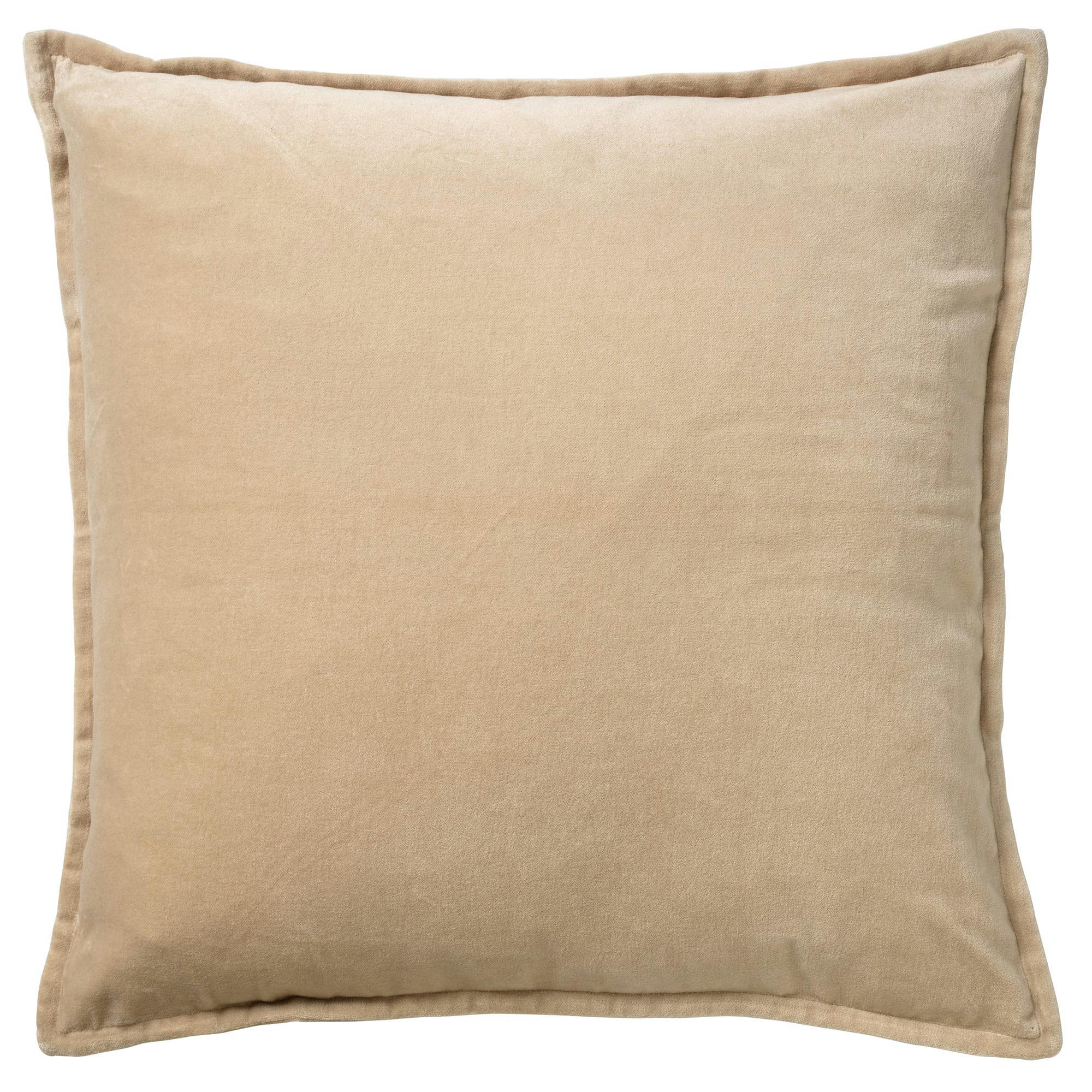 CAITH - Housse de coussin beige en velours-50x50 cm uni