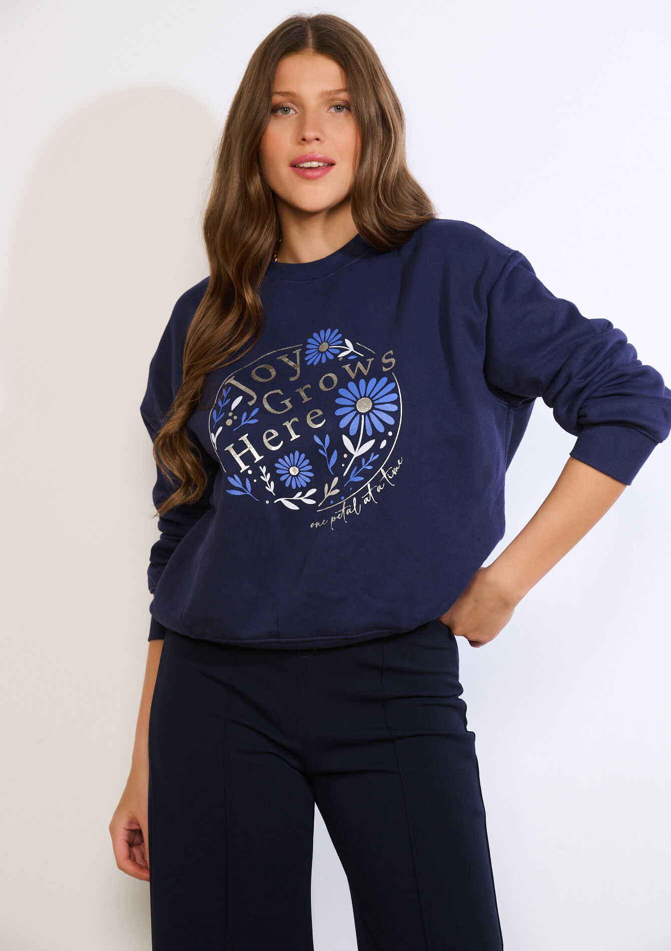 Sweater met tekstprint