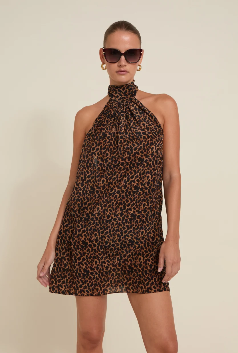 Ibiza Dress - Leopard Print