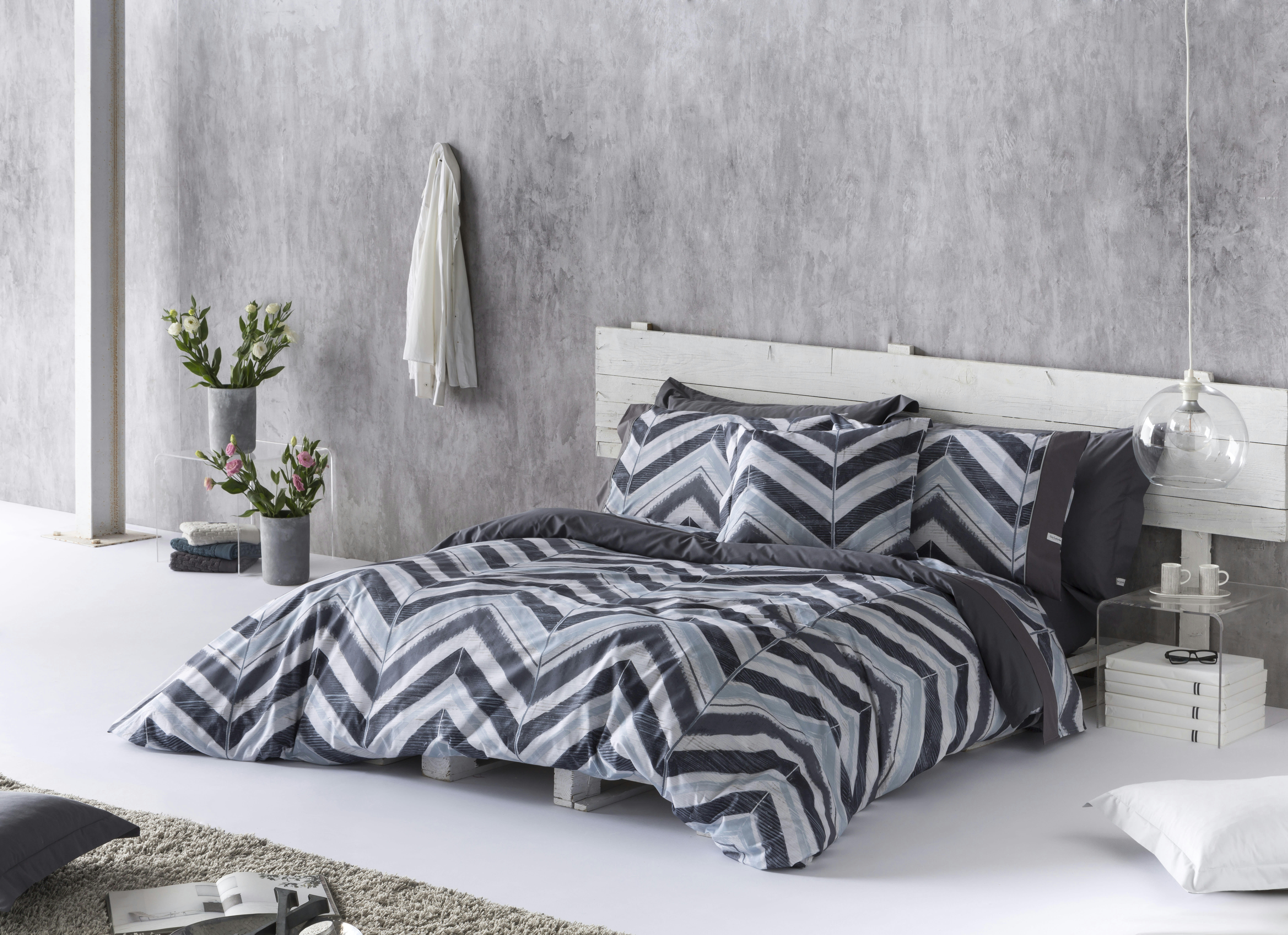 NINA HDC - Housse de couette en coton bicolore 155x220