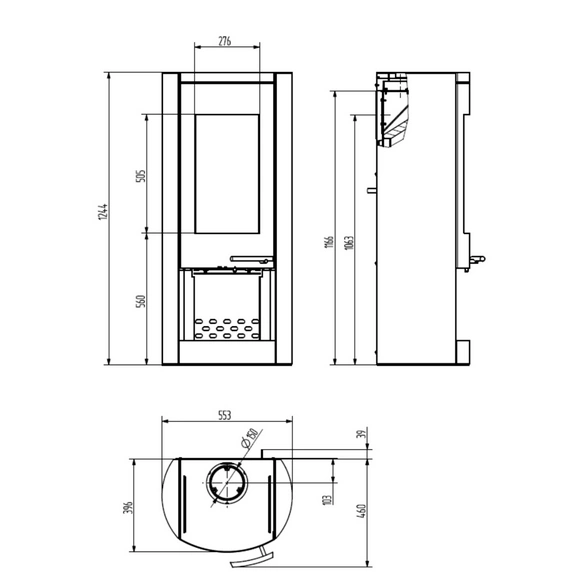 Kaminofen »Motho«, KO , Leistung: 8 kW