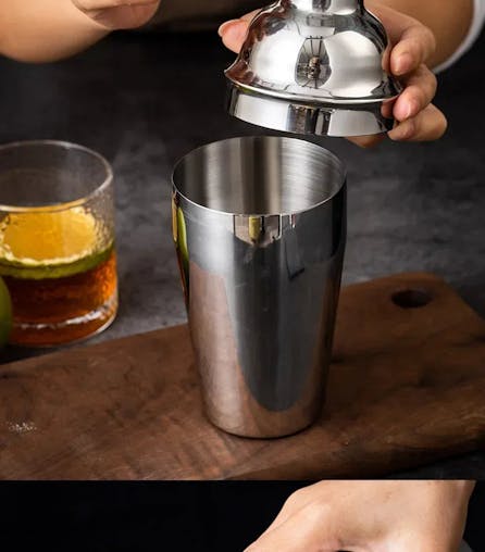 NNEOBA 6pcs Stainless Steel Cocktail Shaker Bartending Kit