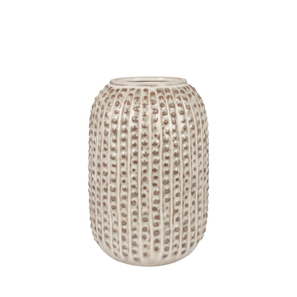 KODI - Vase en grès H20cm beige