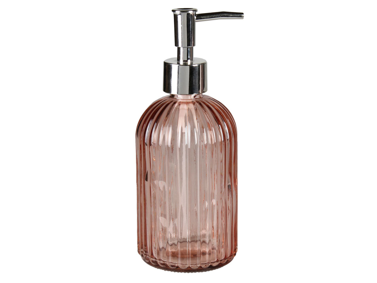 Dozownik do mydła szklany Strip 400 ml różowy