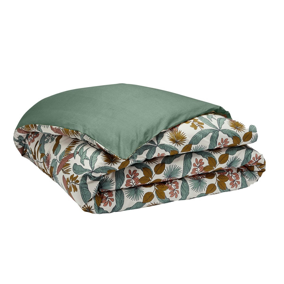 JANE CRUISE - Housse de couette en percale de coton bleu 260x240