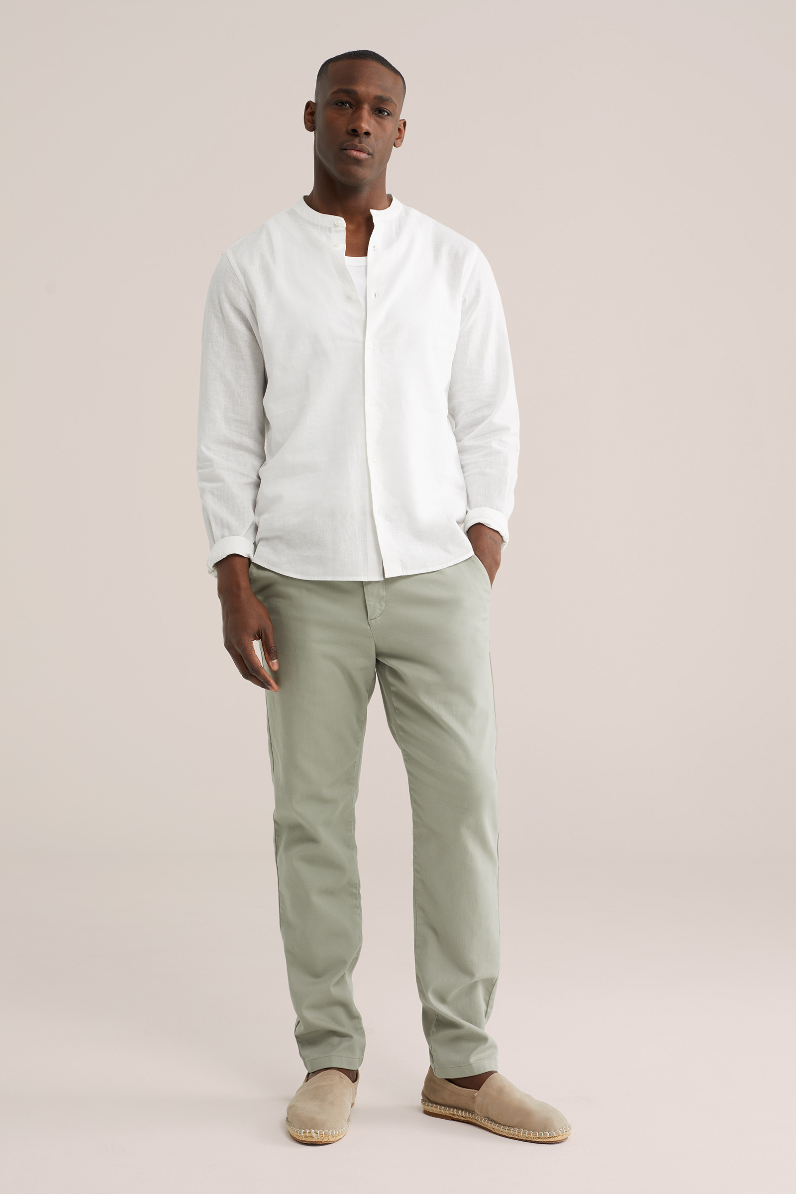 Heren regular fit flex chino