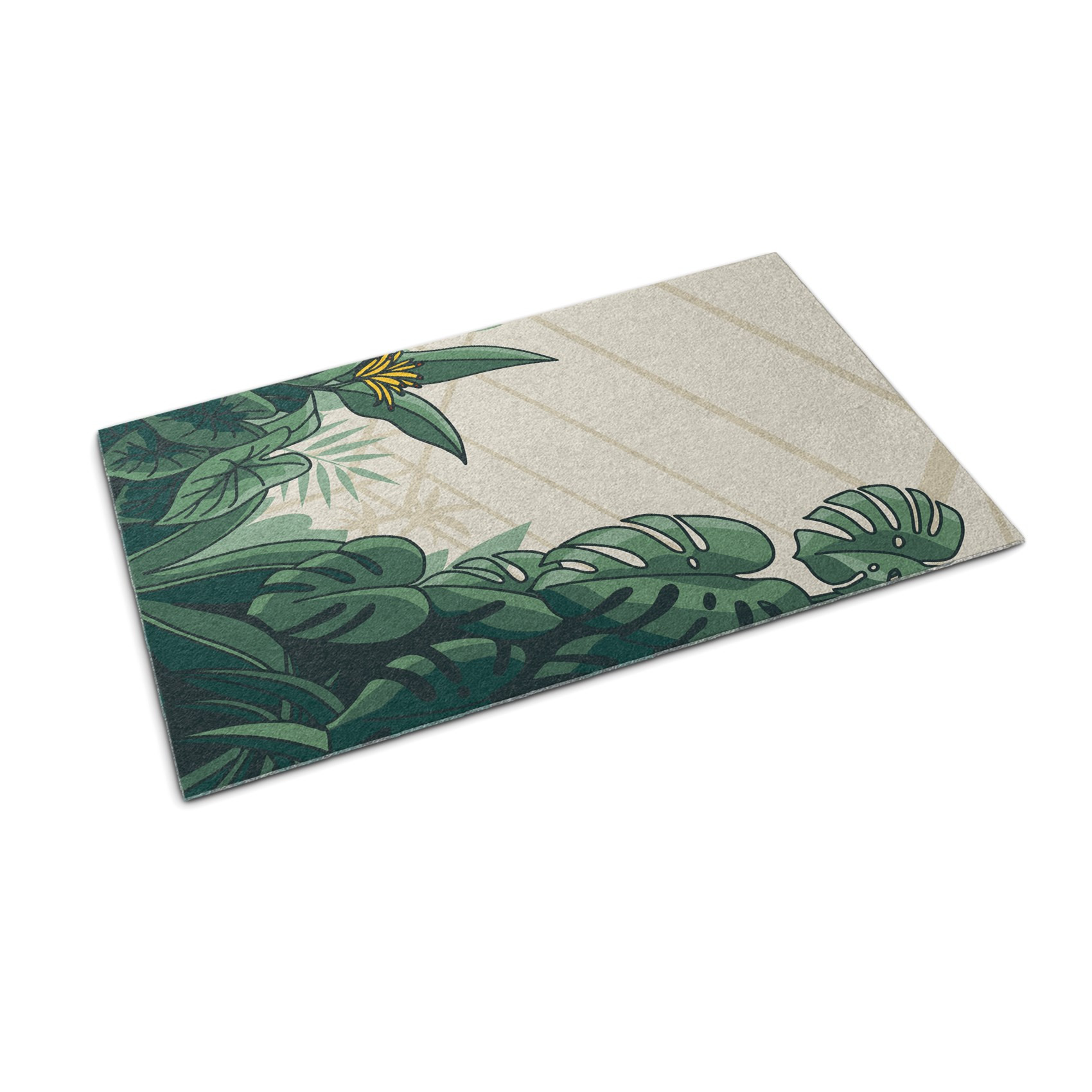 Wycieraczka do butów 60x40 Rośliny Monstera zielone liście Tulup