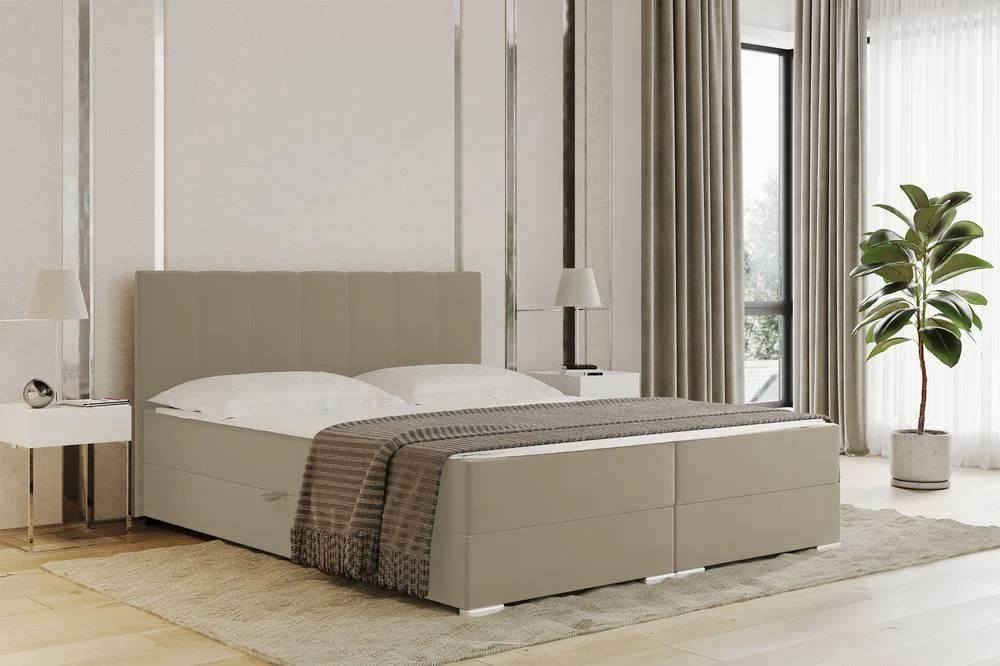 Boxspring Jaya 140x200 cm fluweel met opbergruimte