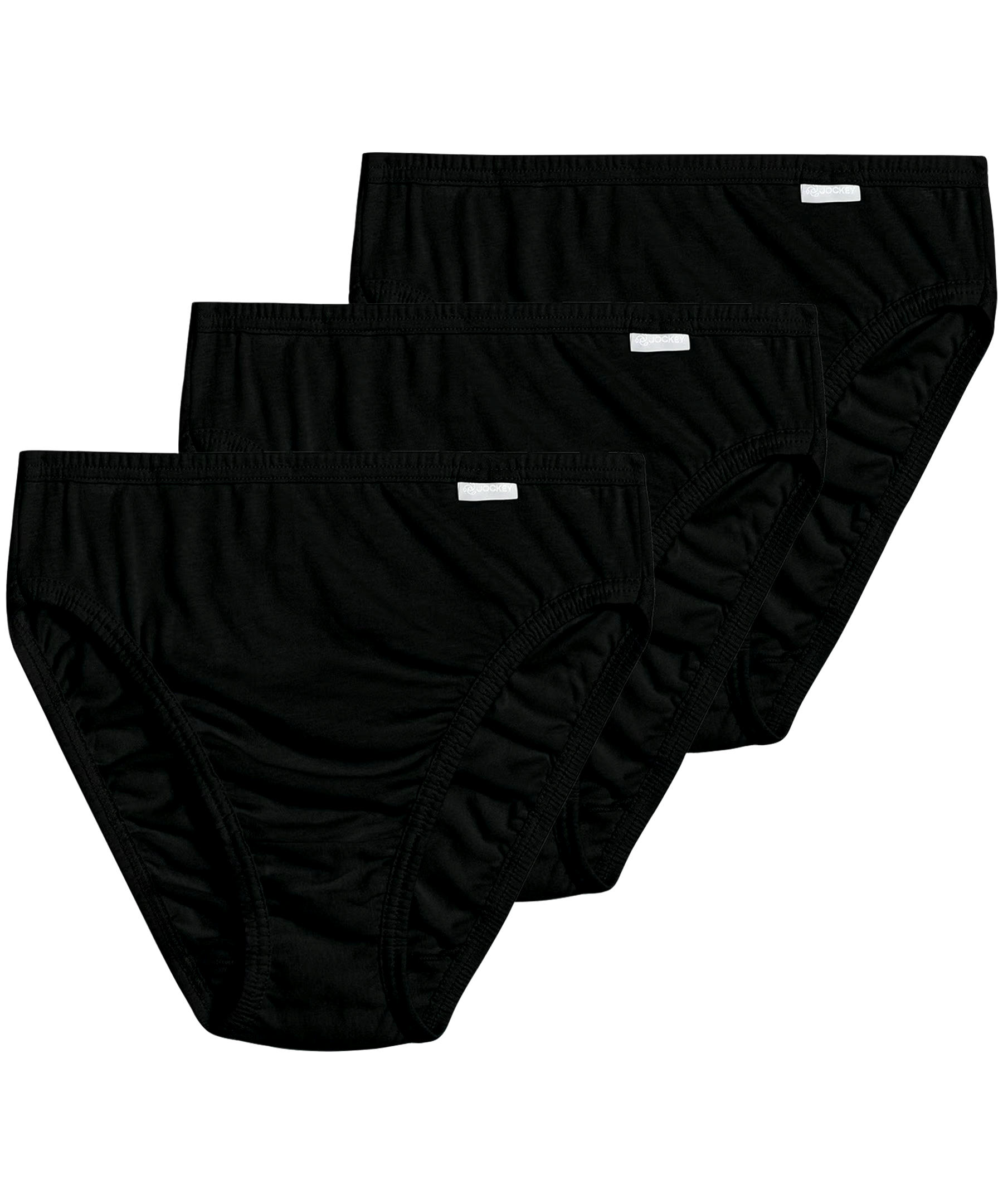Jockey Women's 3 Pack Elance Basic Underwear French Cut Briefs