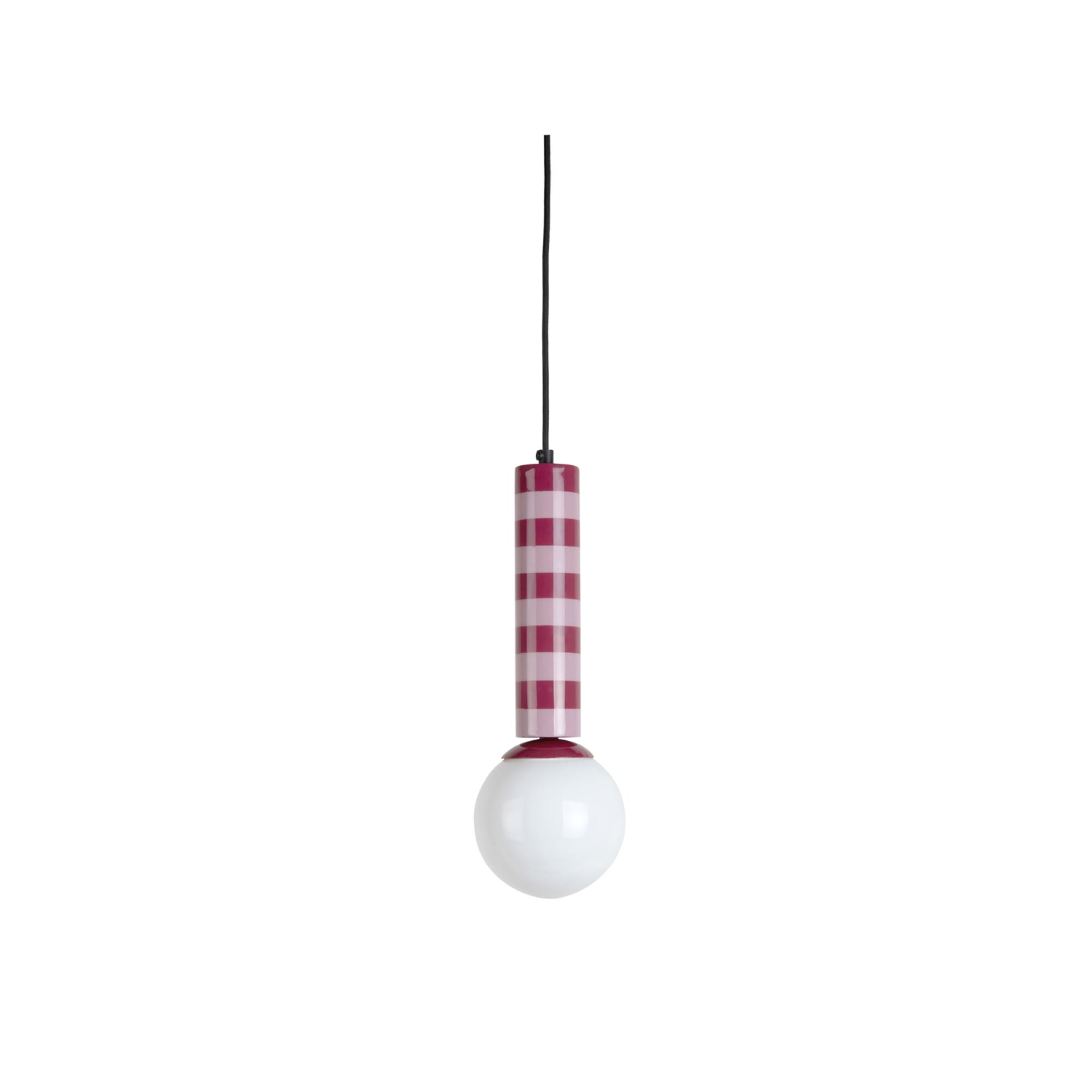 Leitmotiv hanglamp Rayado - paars - 12x12x38cm