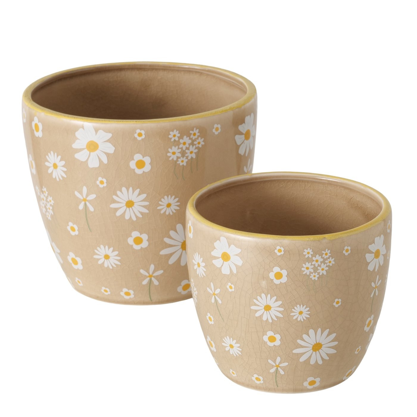 Ceramiczny Zestaw Donic Honey Beżowy z Stokrotkami