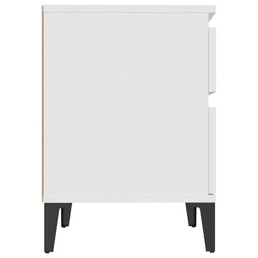NNEVL Bedside Cabinets 2 pcs White 40x35x50 cm