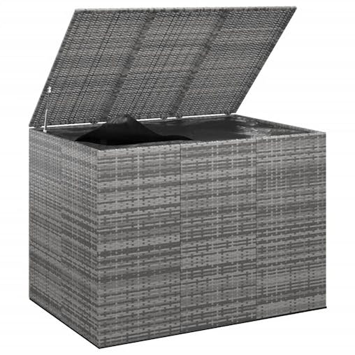 NNEVL Garden Cushion Box PE Rattan 145x100x103 cm Grey