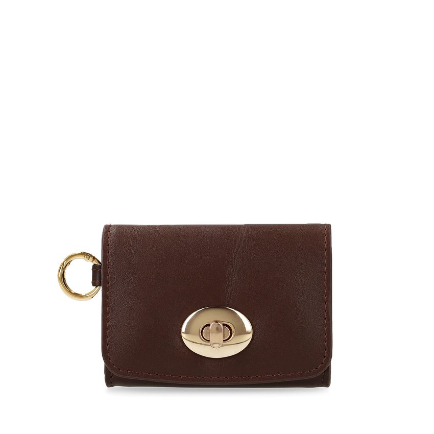 Manfield Bruine leren portemonnee