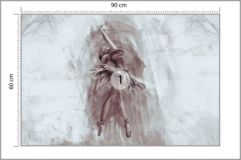 Fototapeta Malowana Balerina 90x60cm