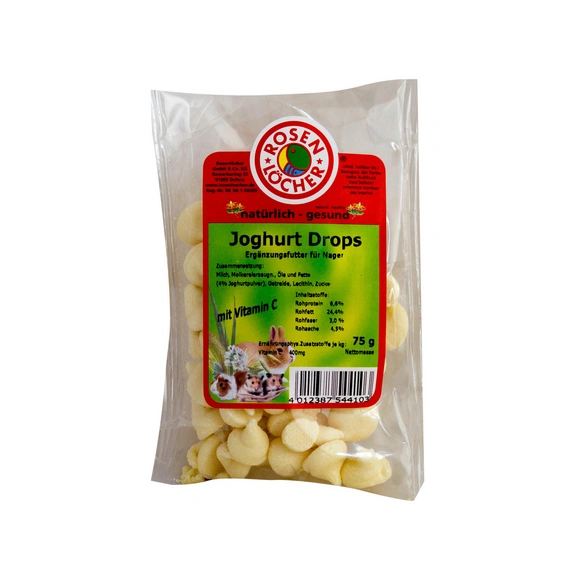 Ergänzungsfutter, Drops Joghurt 75g Ergänzungsfutter für Nager