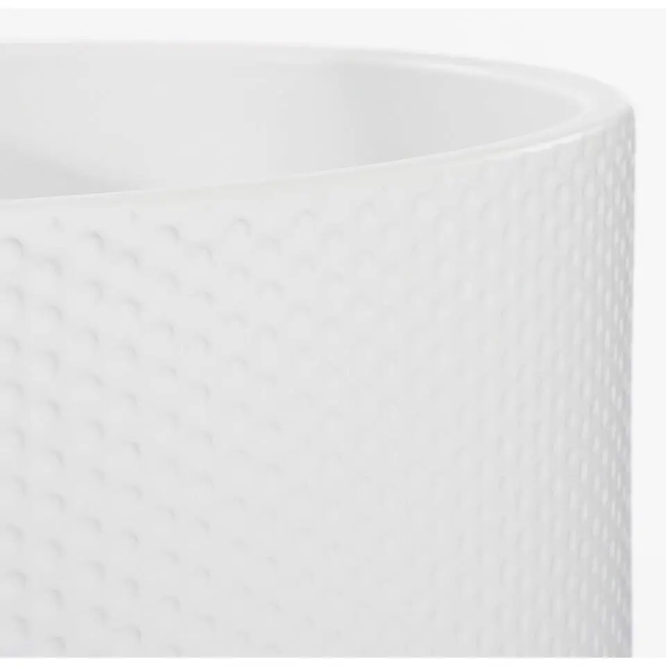 Mica Decorations Plantenpot - wit - keramiek - 23 x 21 cm