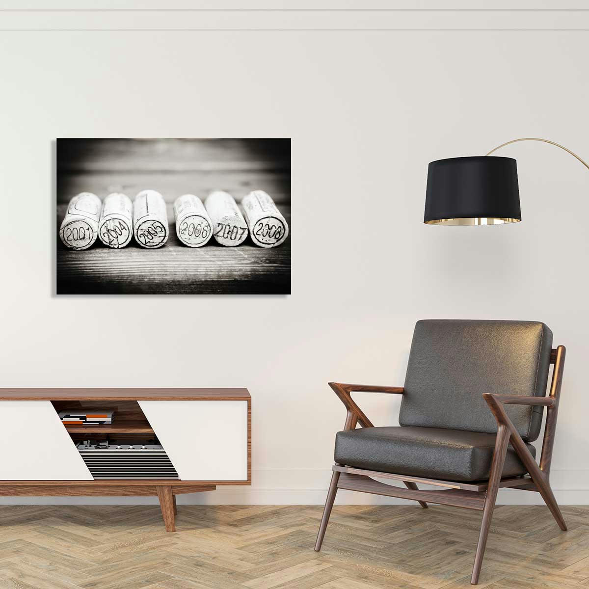 - Tableau bouchons en liège imprimé sur toile 90x60cm