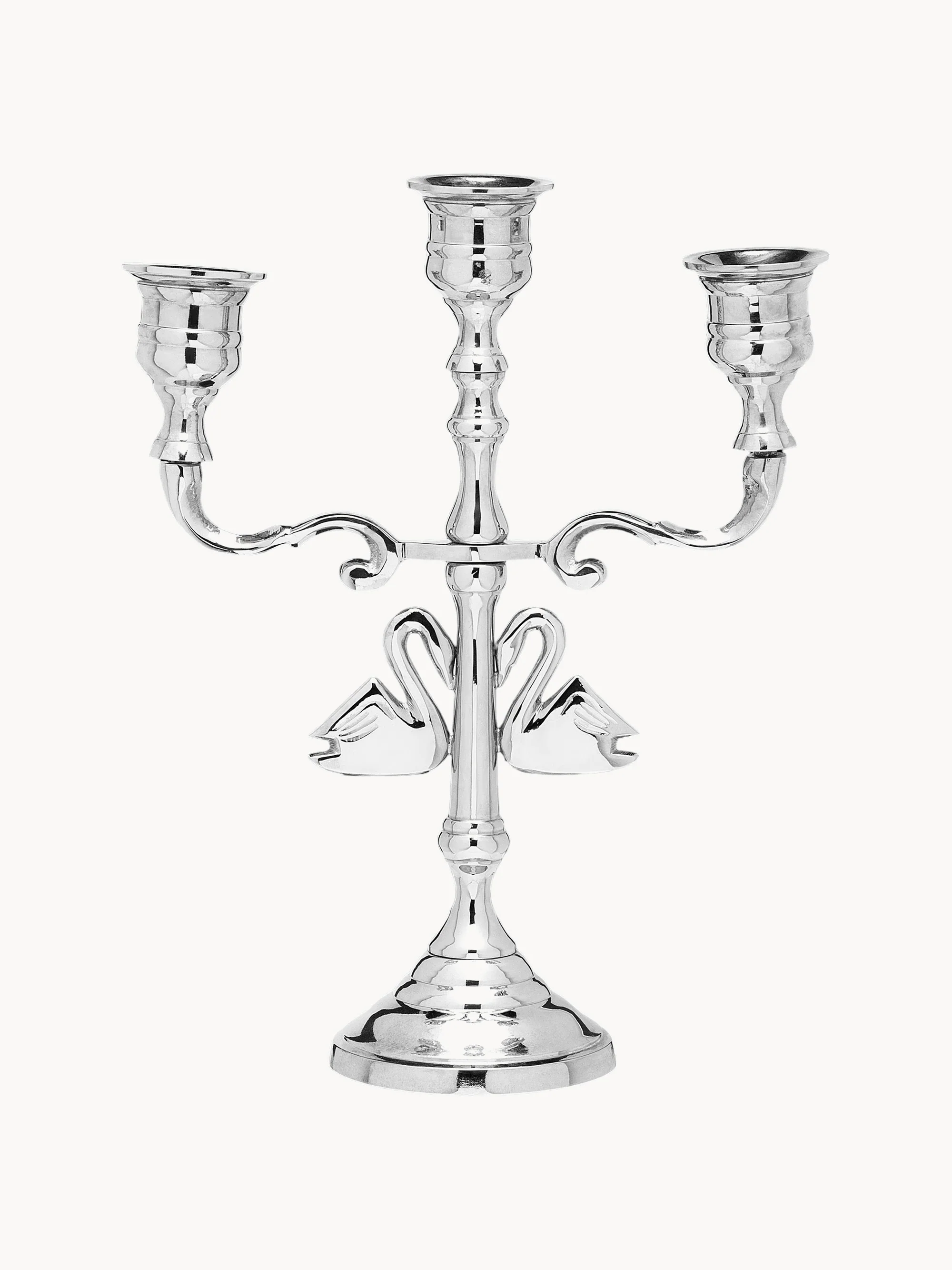 Kerzenhalter Argent Swans