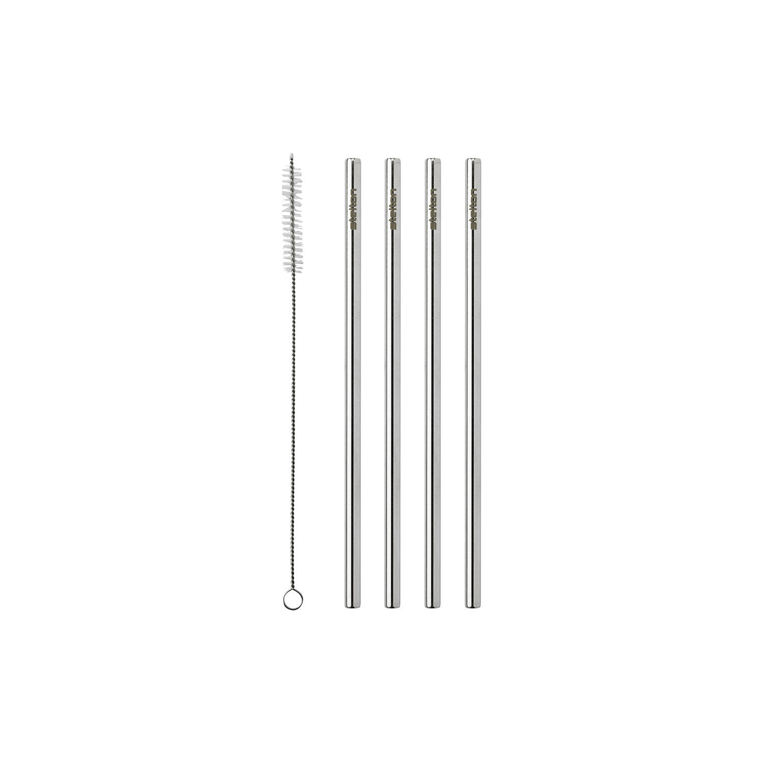 Stelton genanvendelige sugerør 4 stk., steel