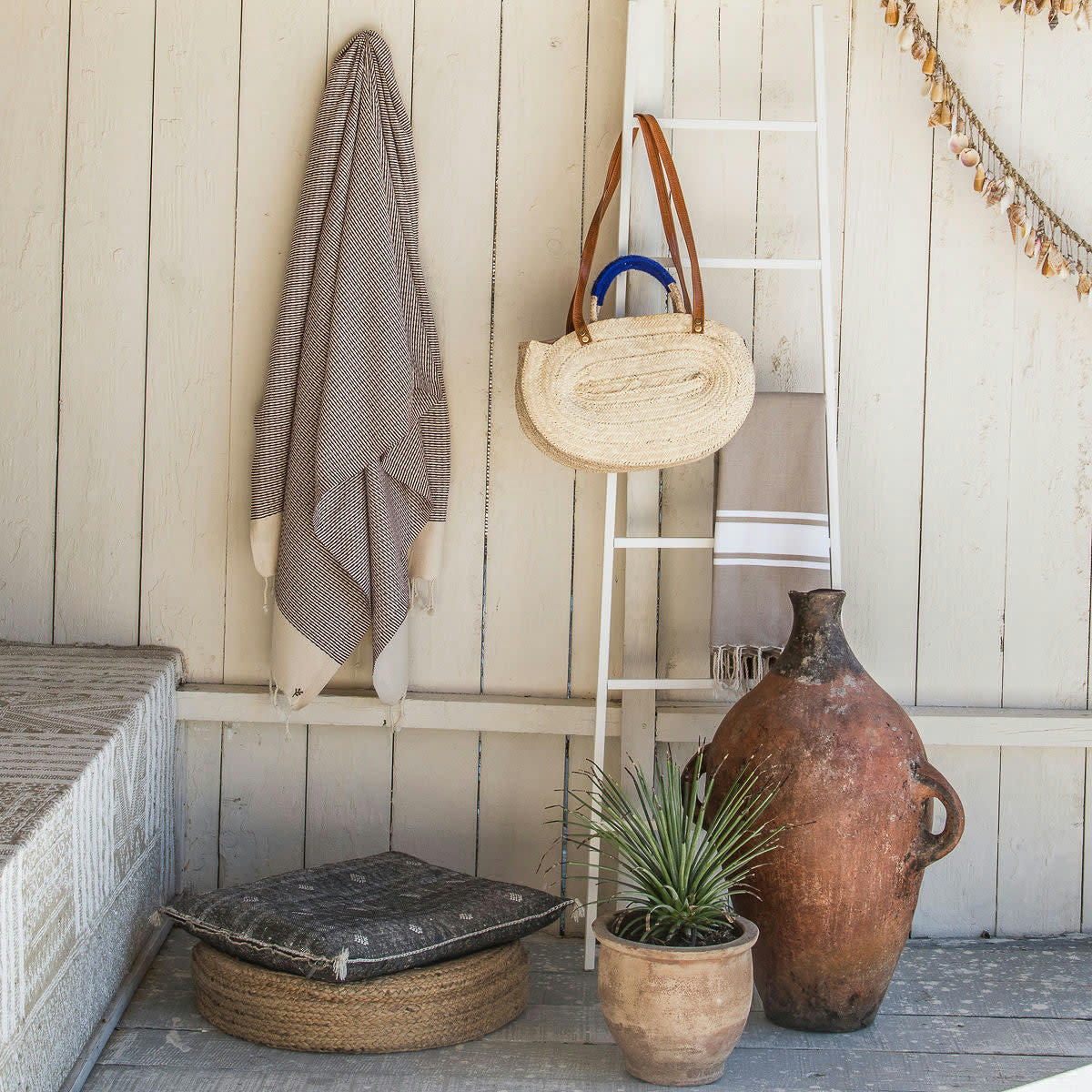 RIO - Fouta coton  100x200 prune