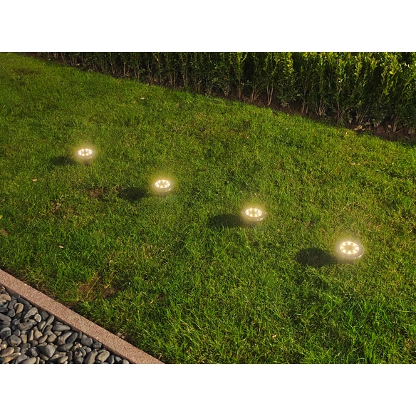 LED-Solarleuchte »Terraluna«, 4er Pack, Ø11,5 cm, Edelstahl/Kunststoff, silber
