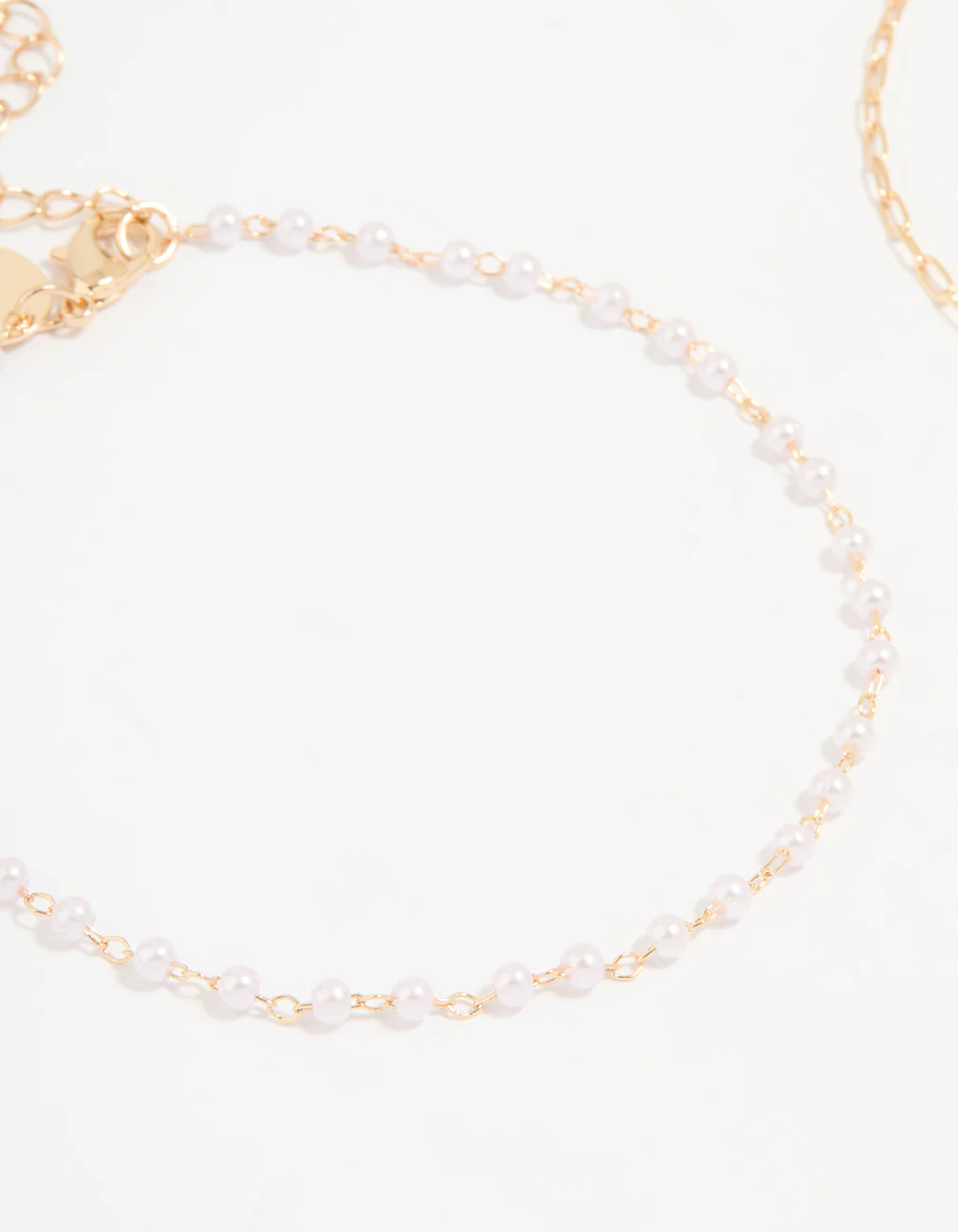 Gold Pearl & Butterfly Anklets 2-Pack