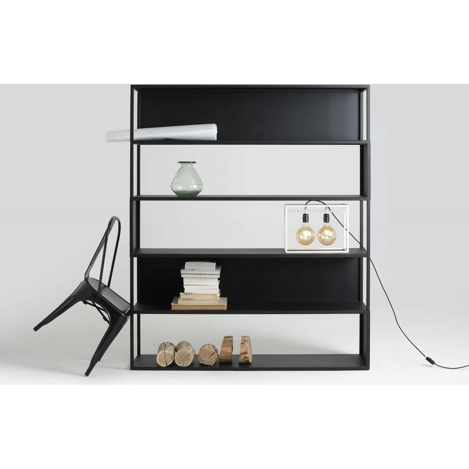 HYLLER - Bibliothèque Métal Noir