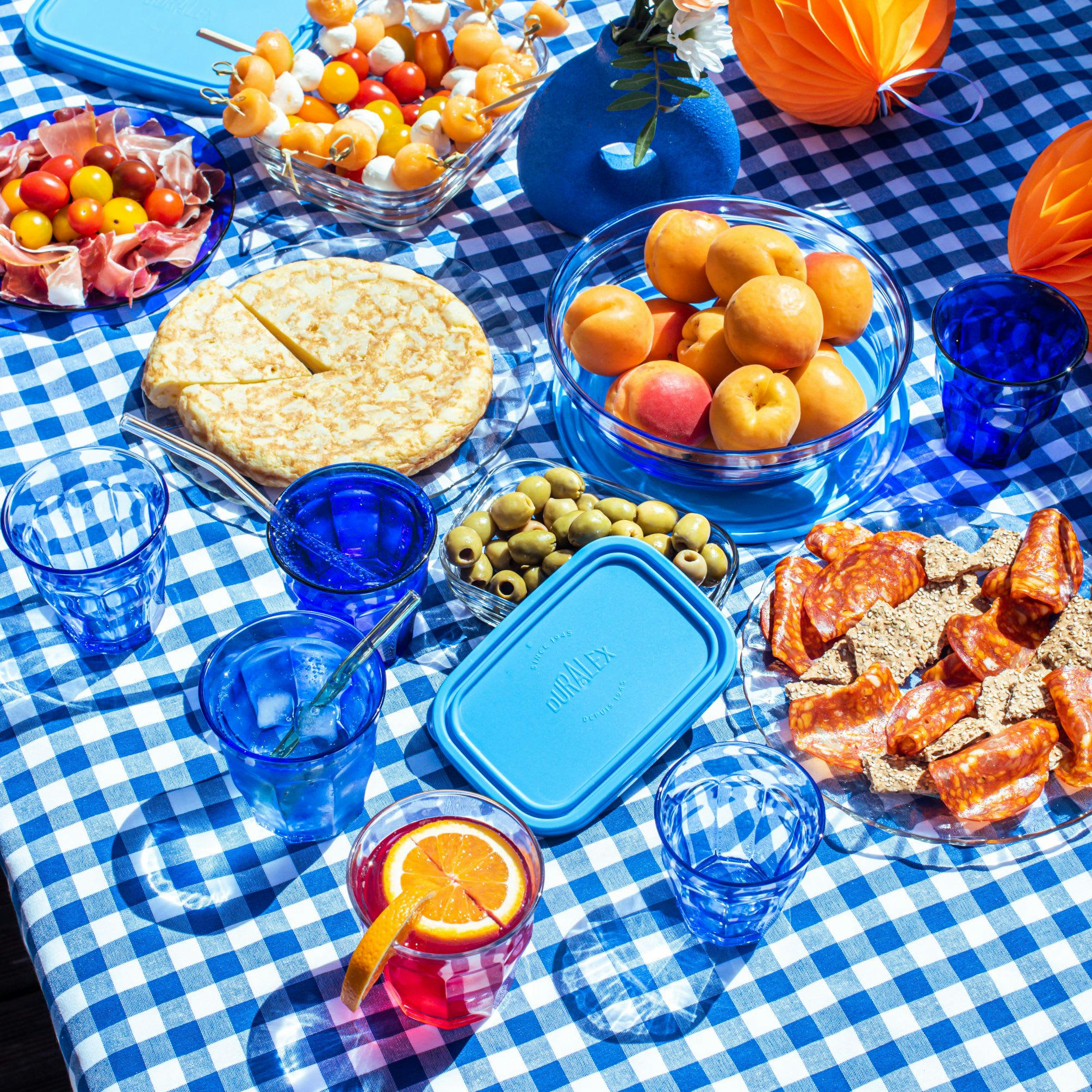 LE GIGOGNE® - Saladier rond empilable 1,59L en verre teinté gris + couv