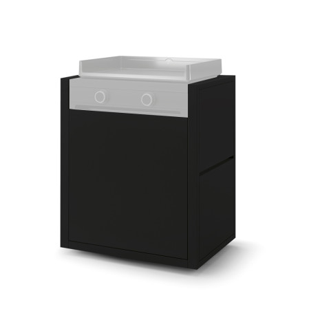 Chariot acier noir pour plancha Modern 60 - Forge Adour