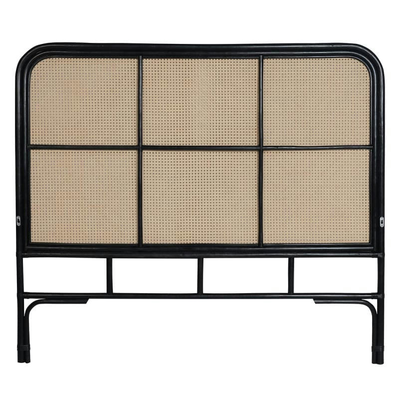 - Tête de lit en cannage noir