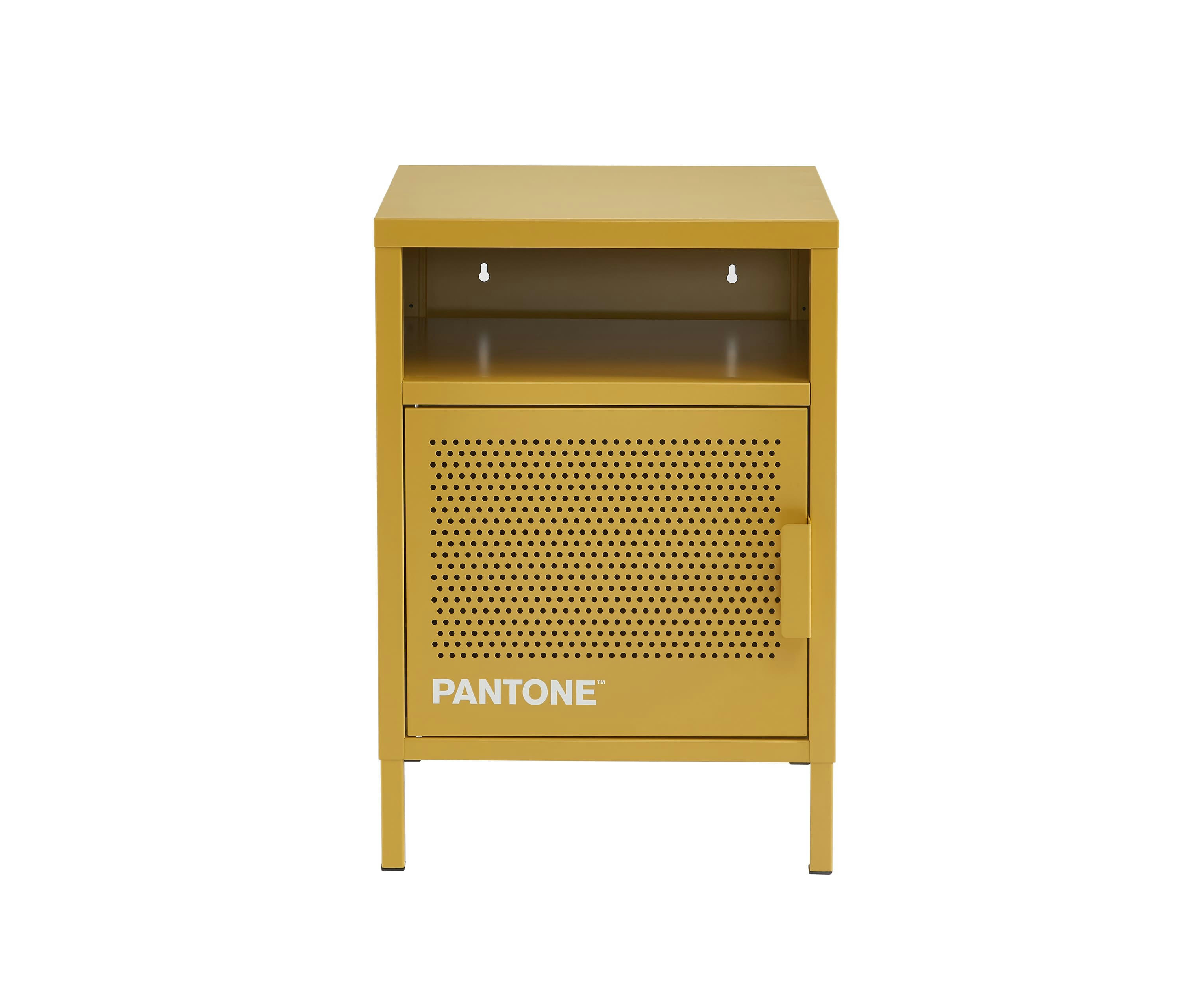 PANTONE - Table de chevet  métal jaune moutarde 40cm