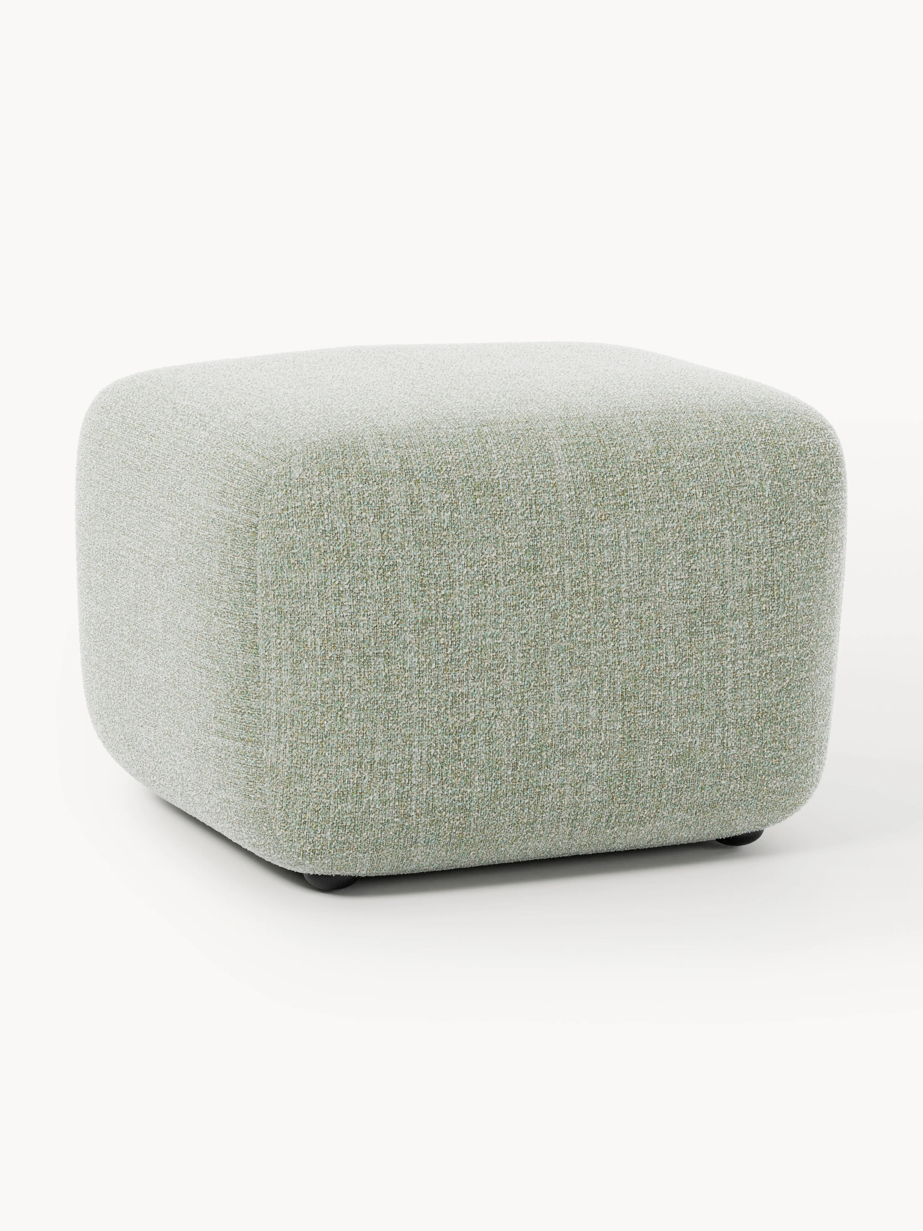 Bouclé-Sofa-Hocker Wolke