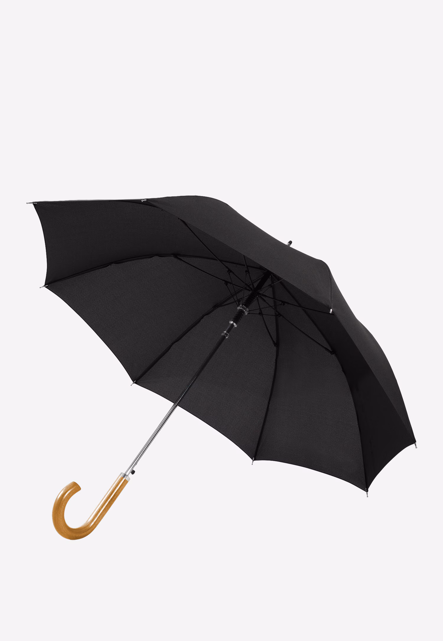 Długi parasol w kolorze czarnym