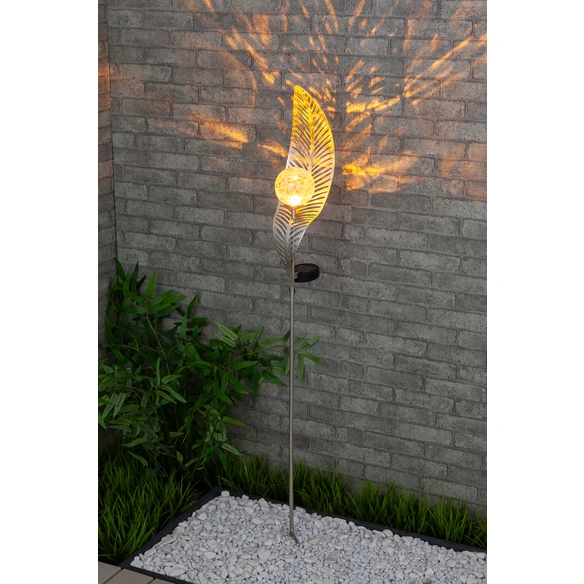 LED-Solarleuchte »Svante«, H: 103 cm, silberfarben, mit Erdspieß