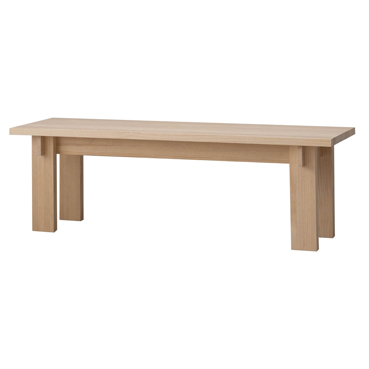 Naan Furniture Bankje grote Begur - Massief natuurlijk hout ongelakt - 150 cm