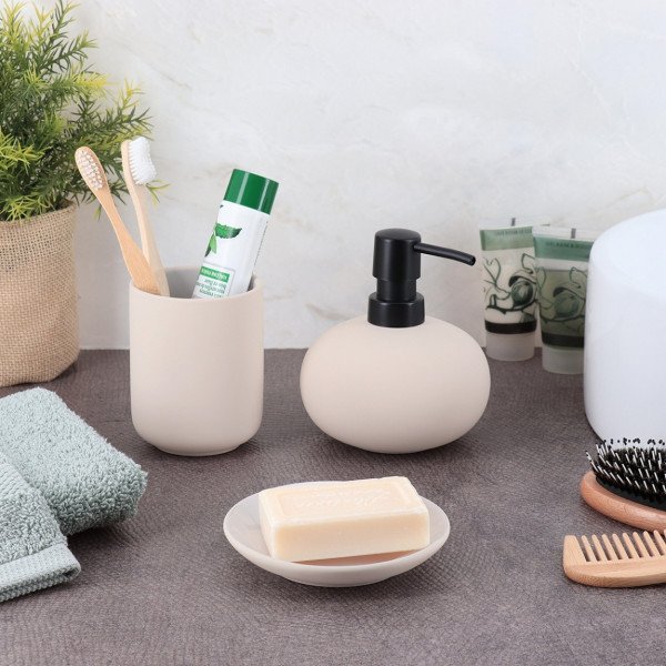 Dozownik na mydło w płynie Niva Ivory 425 ml kamionka z pompką