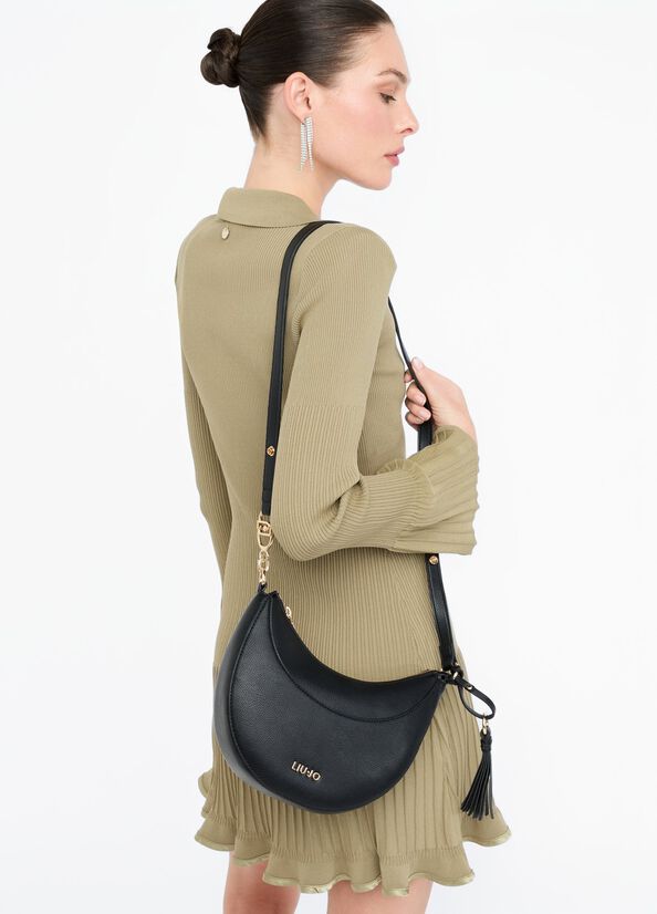 Borsa a spalla media con charm