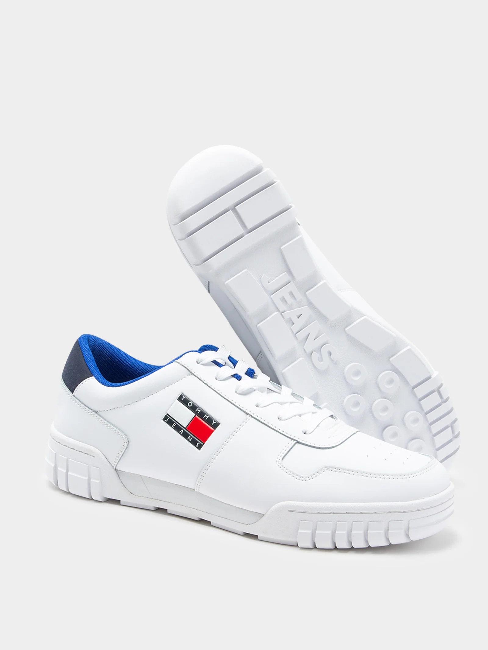 Mens Retro Leather Cupsole Trainers