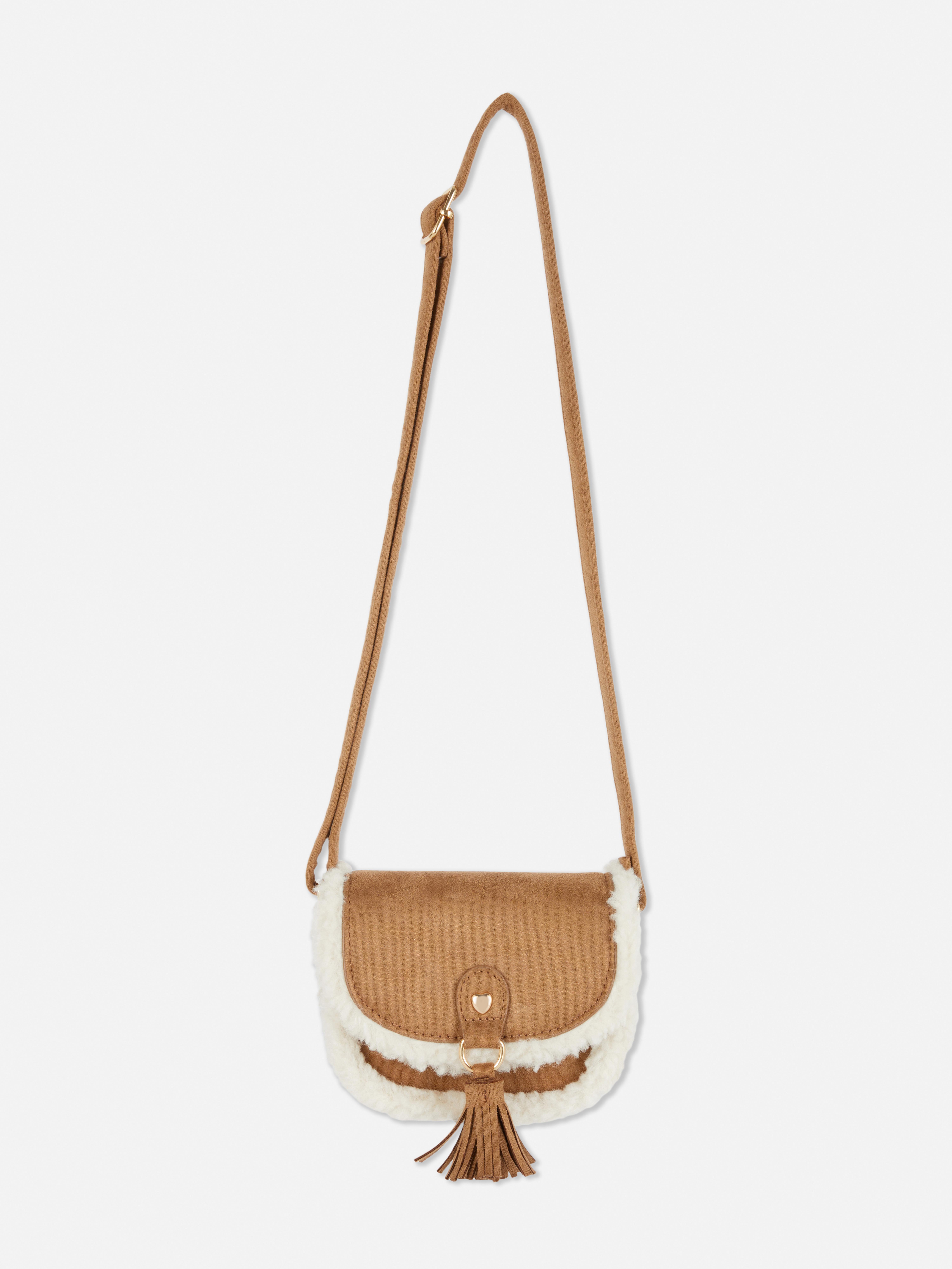 The Edit Faux Fur Trim Crossbody Bag