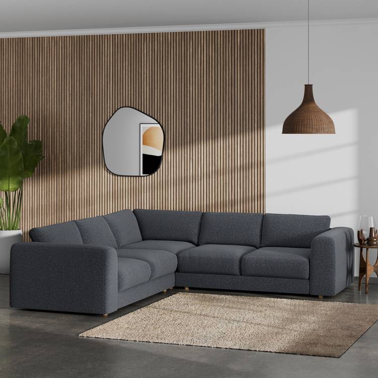 Habitat Ayr Reversible Corner Sofa - Charcoal