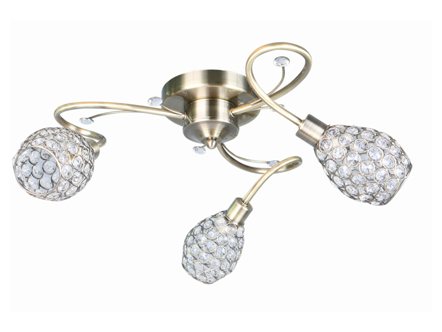 Lampa sufitowa Stella 3-punktowa stalowa złota