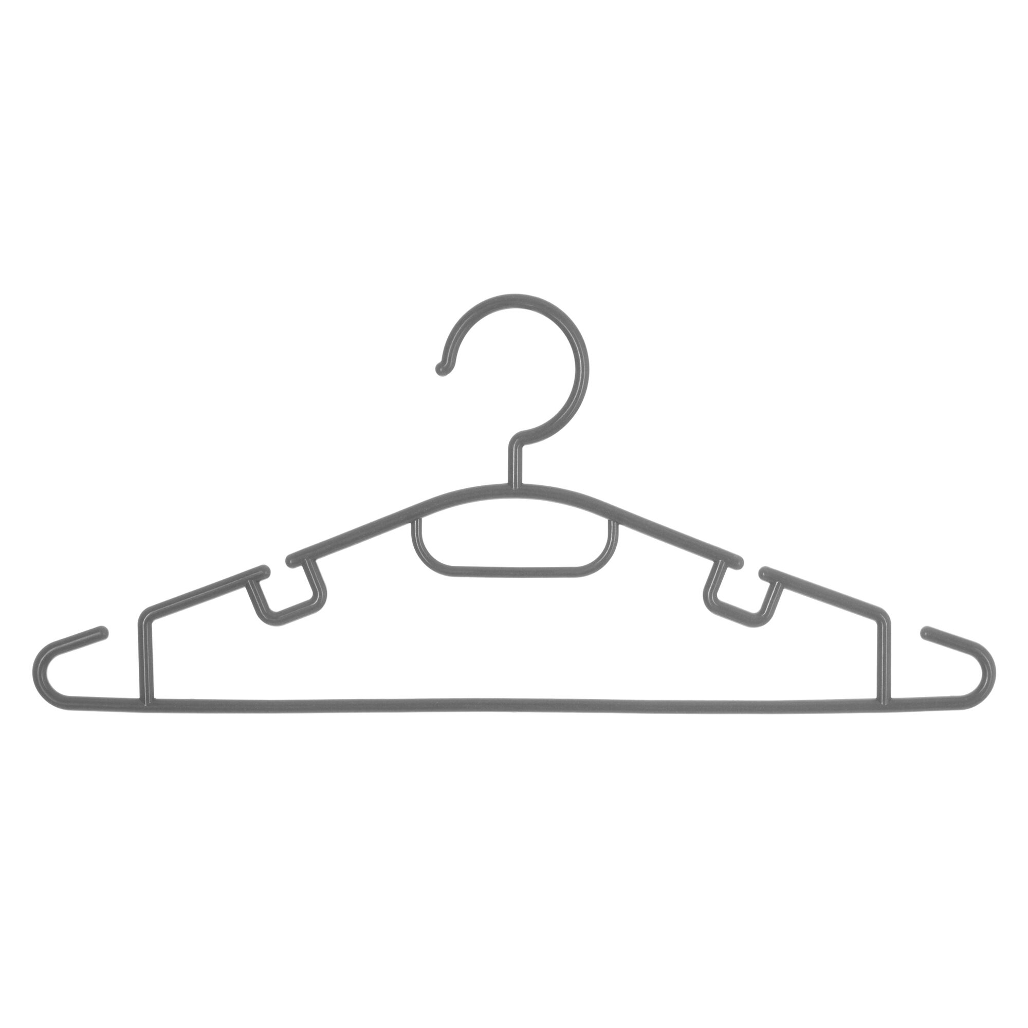 Conjunto de 10 cabides cinza escuro