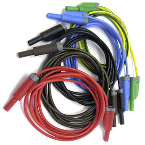 HT Instruments TLS-5 Kit de 5 cordons de mesure 2 m, CAT IV 600 V, 1 mm², 20 A